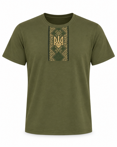 Футболка чоловіча хакі "Герб 3К" BeArt р. 2XL 000058997 фото