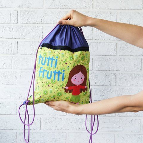 Рюкзак-сумка для одежды и обуви 4Profi "Tutti Frutti", kiwi 46211 000003477 фото