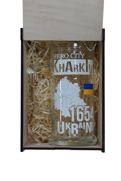 Набор Бокал + коробка с наклейкой "Харьков 1654" 500мл 000034888 фото