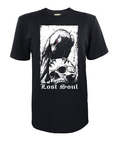 Футболка унісекс чорна з коротким рукавом з принтом "Lost Soul" роз. M (DTG) 000041899 фото