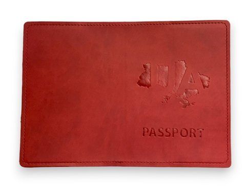 Обкладинка екошкіра Latte Рassport UA на мапі бордо тиснення 000030456 фото