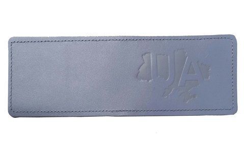 Обкладинка ID - 2 шкіра UA на мапі тиснення (блакитна) 000036173 фото