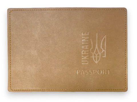 Обкладинка екошкіра Passport Ukraine Тризуб койот тиснення 000021705 фото