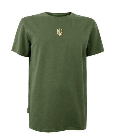 Футболка Prime кулир хаки вышивка Трезубец р. XL 000043967 фото