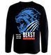 Лонгслив мужской черный двунитка с синим принтом Beast Mode 3XL 000039680 фото 3