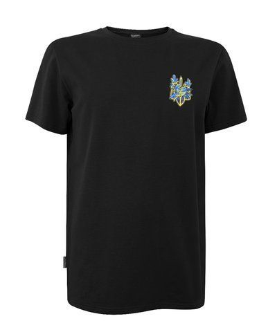 Футболка вишивка Птахи на тризубі кулір чорна р. L 000040431 фото
