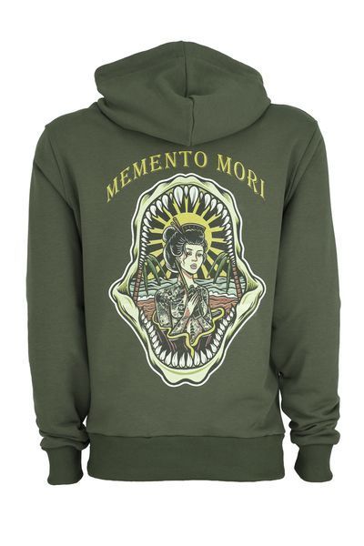 Худі чоловічі хакі Джері з принтом Memento Mori (DTG) роз. XL 000038840 фото