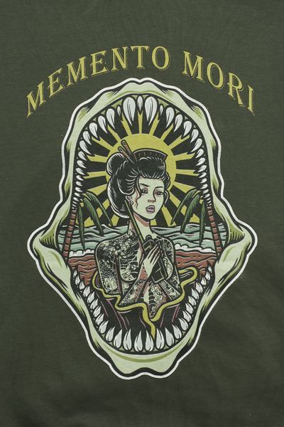 Худі чоловічі хакі Джері з принтом Memento Mori (DTG) роз. XL 000038840 фото