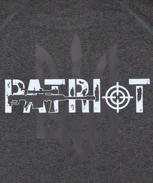Футболка реглан кулір антрацит з принтом PATRIOT р. L 000041210 фото