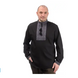 Вышиванка мужская черная из льна Модерн (020058) 2XL 000026885 фото 1