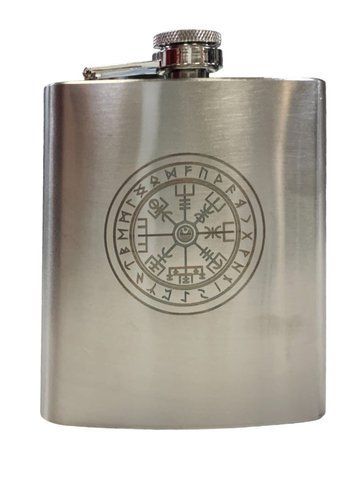 Фляга ТМ 4Profi нержавеющая с гравировкой Рунический компас 9OZ 255 мл 000028405 фото