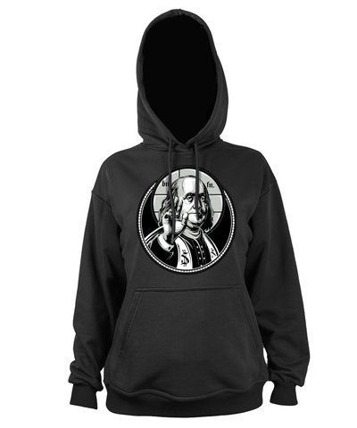 Худі Лео тринитка футер чорний з принтом Dollar Bless You р. 2XL 000034958 фото