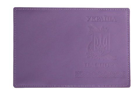 Обложка ПАСПОРТ кожа ГЕРБ С КАЛИНОЙ тиснения (лаванда 3) 000036538 фото