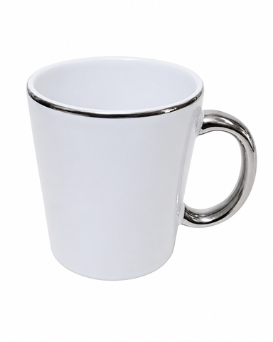 Чашка сублімаційна окантовка серебро 11 oz sublimation mug with silver rim 000046743 фото