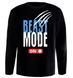 Лонгслив мужской черный двунитка с синим принтом Beast Mode 3XL 000039680 фото 1