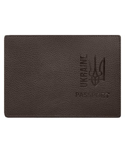 Обложка экокожа Passport Ukraine Трезубец тиснения (Франклин темный никель) 000053834 фото