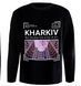 Лонгслів чоловічий чорний кулір із принтом &laquo;Kharkiv Держпром&raquo; S 000039532 фото 1