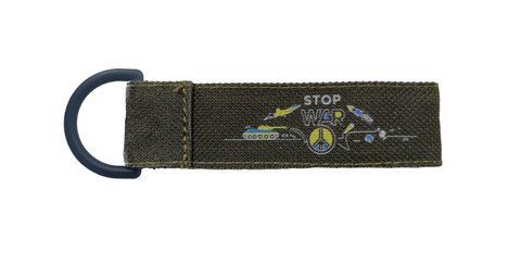 Брелок тканинний Cordura принт Peace For Ukraine (stop war) хакі розм 9 см 000008799 фото