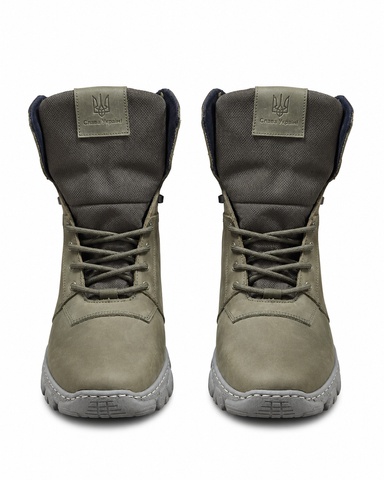 Берці Crossav 25-416 slimtex зима шкіра крейзі+ кордура хакі р. 40 000051111 фото
