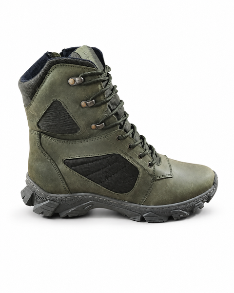 Берці Crossav 25-416 slimtex зима шкіра крейзі+ кордура хакі р. 40 000051111 фото