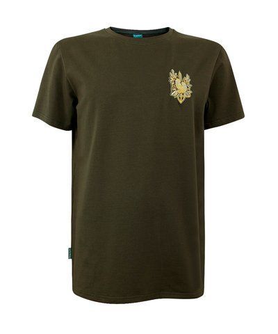 Футболка вышивка Птицы на трезубе кулир хаки р. XL (50) 000040314 фото