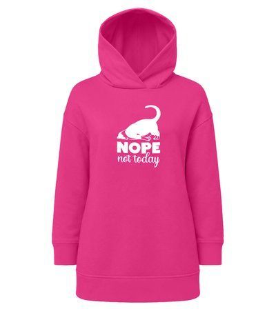 Худи Грета Greta начос фуксия с принтом NOPE not today 024 шелк. раз. XS 000037095 фото
