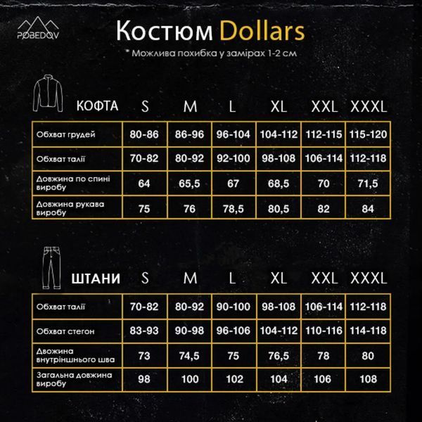 Костюм Pobedov Dollars Синій р. 2XL 000047235 фото