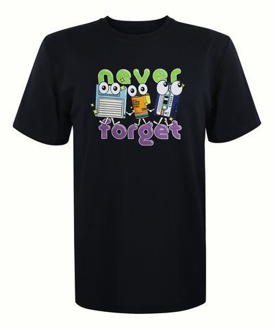 Футболка унісекс чорна з коротким рукавом з принтом "Never forget" р. 2XL 000032664 фото