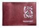 Обкладинка екошкіра бордо Ukraine Passport білий шрифт 000014047 фото 1