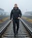 Костюм спортивний чоловічий ГЛІБ 2 тринитка начіс чорний р. 2XL 000036444 фото 5