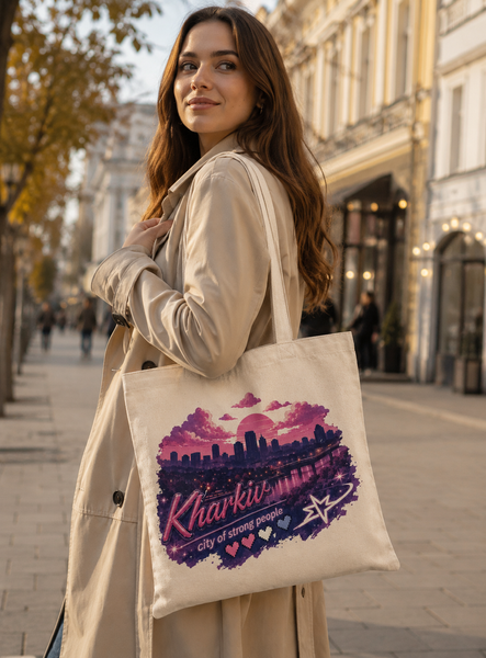 Экосумка с полупанами беж цвета Kharkiv City 000059792 фото