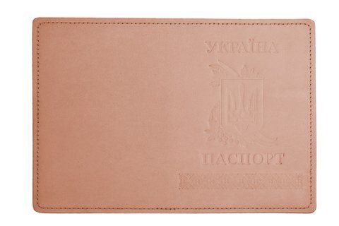 Обложка ПАСПОРТ кожа ГЕРБ С КАЛИНОЙ тиснения (азалия) 000036531 фото
