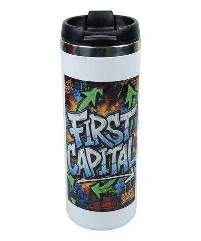 Термокружка ТМ 4Profi белая с рисунком First Capital 330 мл 000048804 фото