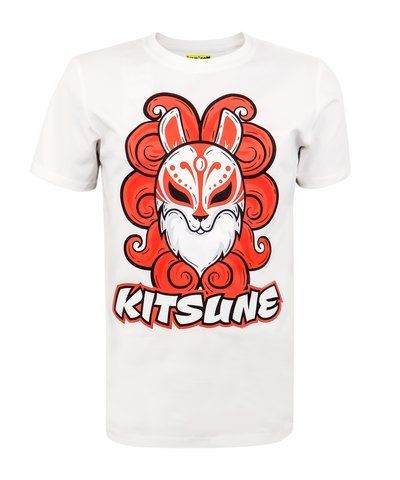 Футболка унисекс кулир шампань с принтом "KITSUNE" р. XL (DTF) 000041586 фото