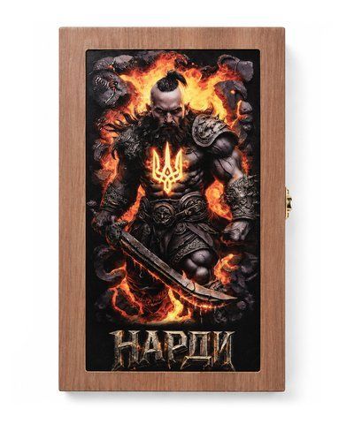 Нарды деревянные "Казак с Тризубом" размер 44*23 см 000058782 фото