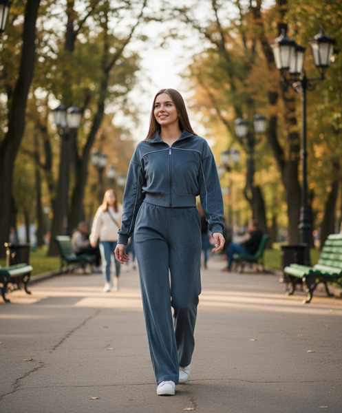 Костюм MADE женский велюр серый р. XL 000048613 фото