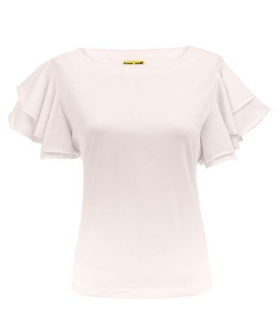 Футболка жіноча крило кулір біла роз. 2XL 000043406 фото