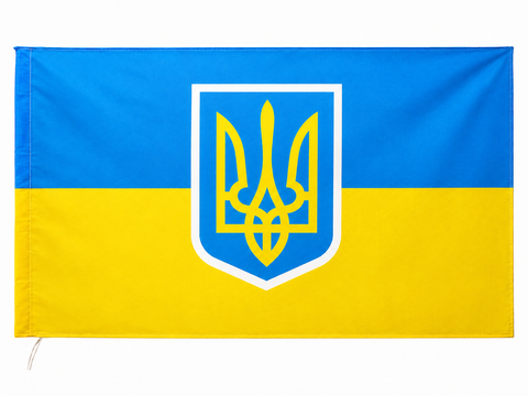 Флаг с гербом Украины 90х145 000054029 фото