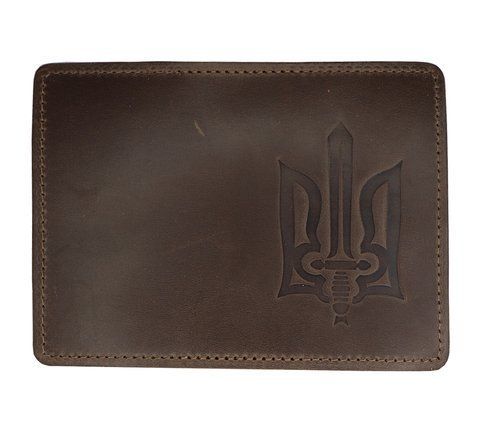 Обложка ID - 1 кожа Тризуб меч бежевый тиснение 000035573 фото