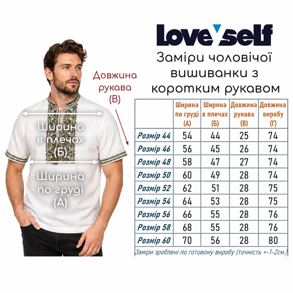 Футболка чоловіча біла блакитна вишивка BeArt р. 4XL 000058226 фото